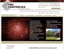 Tablet Screenshot of coreassemblies.com